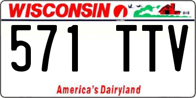 WI license plate 571TTV