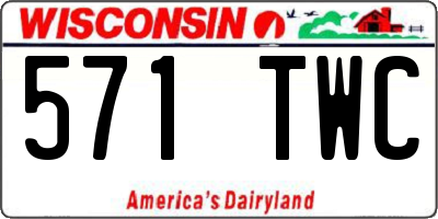 WI license plate 571TWC
