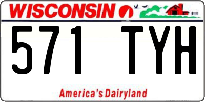 WI license plate 571TYH