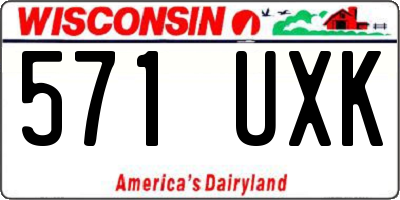 WI license plate 571UXK