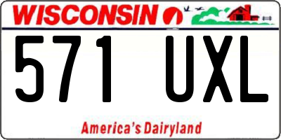 WI license plate 571UXL