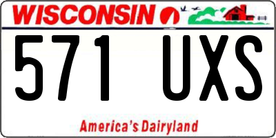 WI license plate 571UXS
