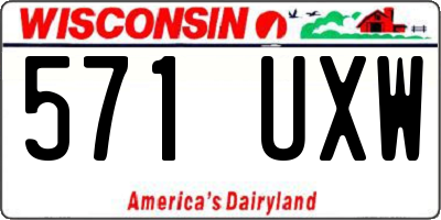 WI license plate 571UXW