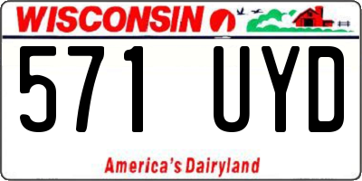 WI license plate 571UYD