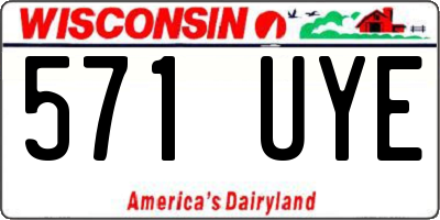 WI license plate 571UYE