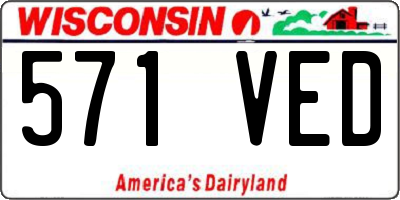 WI license plate 571VED
