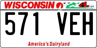 WI license plate 571VEH