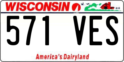 WI license plate 571VES