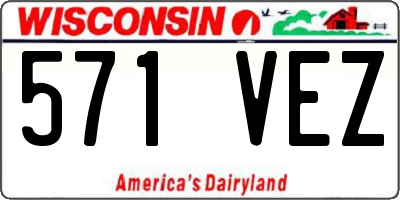 WI license plate 571VEZ