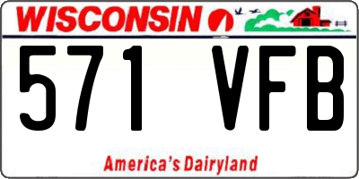WI license plate 571VFB
