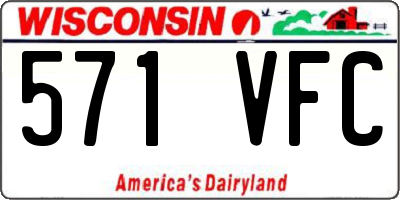 WI license plate 571VFC
