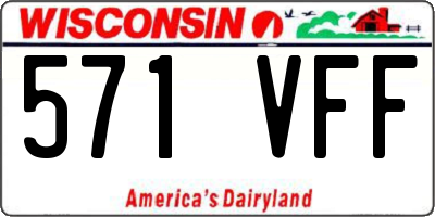 WI license plate 571VFF