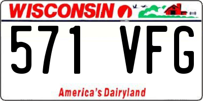 WI license plate 571VFG