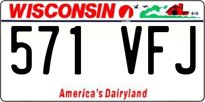 WI license plate 571VFJ