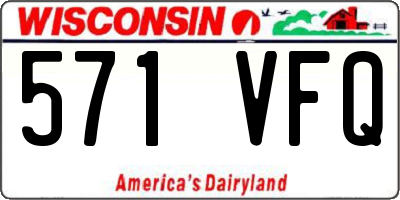 WI license plate 571VFQ