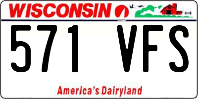 WI license plate 571VFS