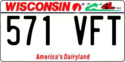 WI license plate 571VFT