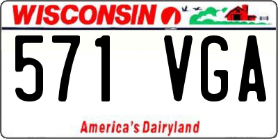 WI license plate 571VGA