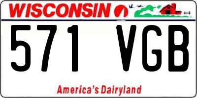 WI license plate 571VGB