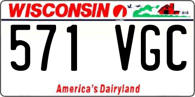 WI license plate 571VGC