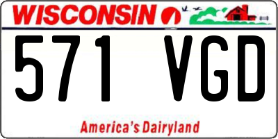 WI license plate 571VGD