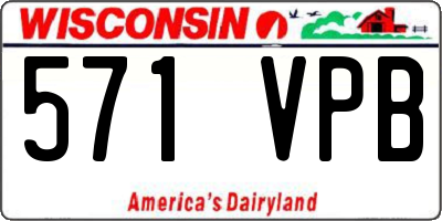 WI license plate 571VPB