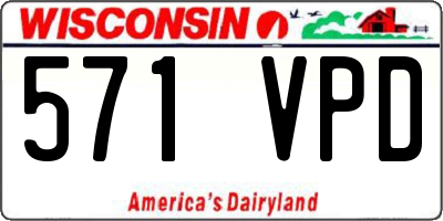 WI license plate 571VPD