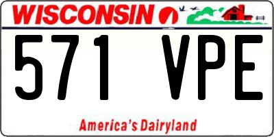 WI license plate 571VPE
