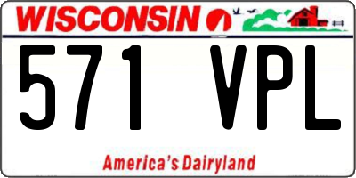 WI license plate 571VPL