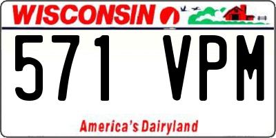 WI license plate 571VPM