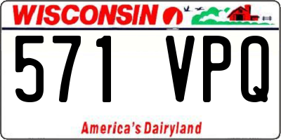 WI license plate 571VPQ