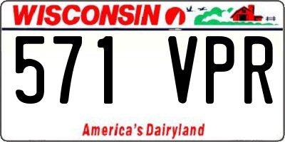 WI license plate 571VPR
