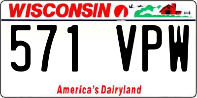 WI license plate 571VPW