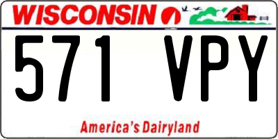 WI license plate 571VPY