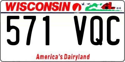 WI license plate 571VQC