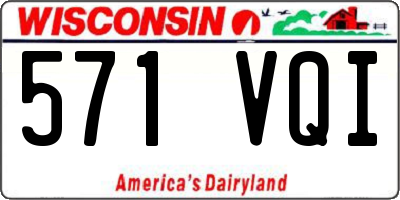 WI license plate 571VQI