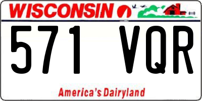 WI license plate 571VQR