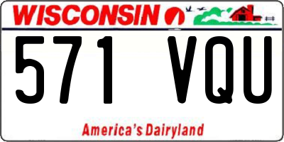 WI license plate 571VQU