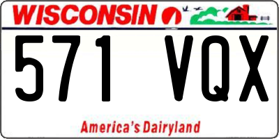 WI license plate 571VQX