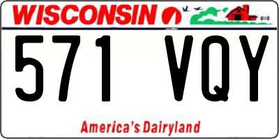 WI license plate 571VQY