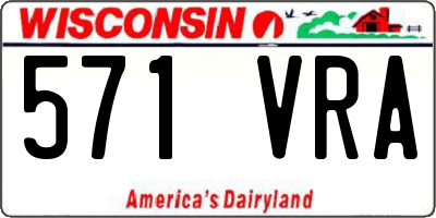 WI license plate 571VRA
