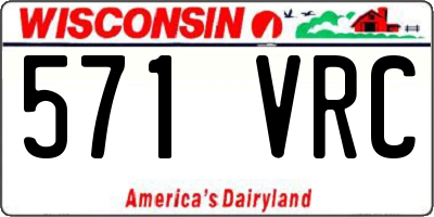 WI license plate 571VRC