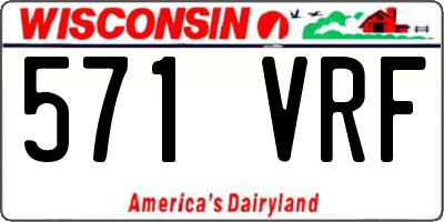 WI license plate 571VRF