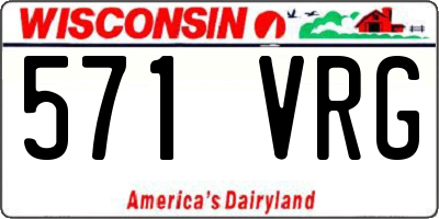 WI license plate 571VRG
