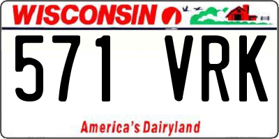 WI license plate 571VRK