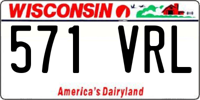 WI license plate 571VRL