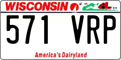 WI license plate 571VRP