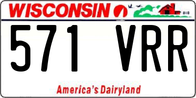 WI license plate 571VRR