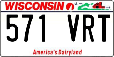 WI license plate 571VRT