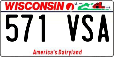 WI license plate 571VSA